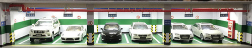 1/18 Six Cars 6 Cars Underground Garage Parking Structure Car Model Scene w/ Lights (Assembly required car models not included)