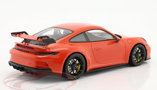 1/18 Minichamps 2021 Porsche 911 (992) GT3 (Lava Orange with Black Wheels) Car Model