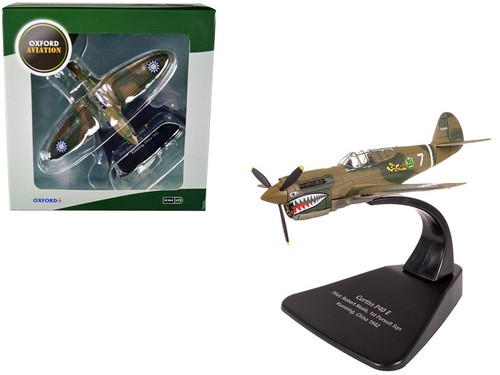 Curtiss P40 E Warhawk Fighter Plane Pilot: Robert Neale 1st Pursuit Squadron Kunming China (1944) "Oxford Aviation" Series 1/72 Diecast Model Aircraft by Oxford Diecast