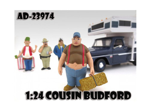 Cousin Budford "Trailer Park" Figure For 1/24 Scale Diecast Model Cars by American Diorama