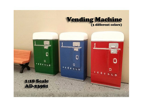 1 Piece Vending Machine Accessory Diorama Green For 1/18 Scale Models by American Diorama