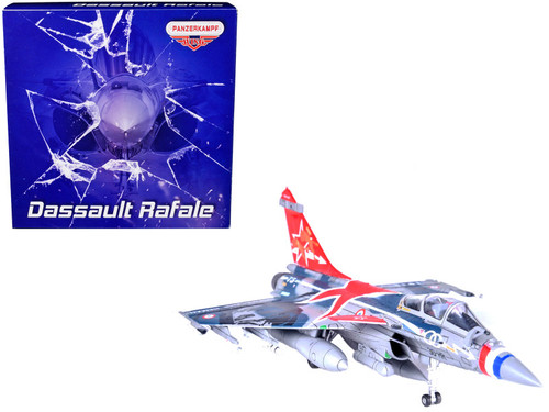 Dassault Rafale C Fighter Jet "Regiment de Chasse 2/30 Normandie-Niemen" 75th Anniversary Edition with Missile Accessories "Panzerkampf Wing" Series 1/72 Scale Model by Panzerkampf