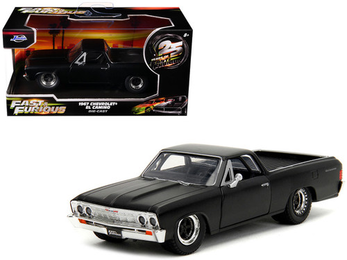 1/32 Jada 1967 Chevrolet El Camino (Matte Black) Fast & Furious: Fast X Diecast Car Model