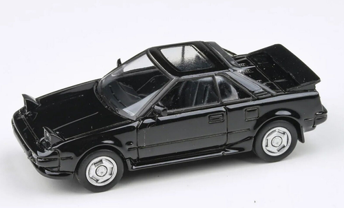 1/64 Paragon 1985 Toyota MR2 Mk1 with Popped Lights (Black) Diecast Car Model