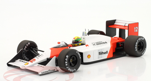 1/18 Minichamps 1988 Formula 1 Ayrton Senna McLaren MP4/4 #12 Formula 1 World Champion Car Model