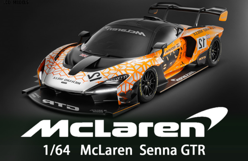 1/64 LCD McLaren Senna GTR Orange Diecast Car Model