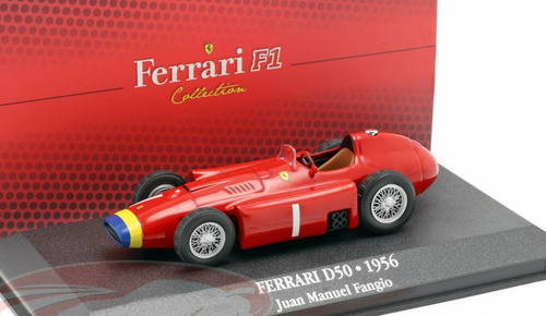1/43 Atlas 1956 Formula 1 Juan Manuel Fangio Ferrari D50 #1 World Champion Car Model
