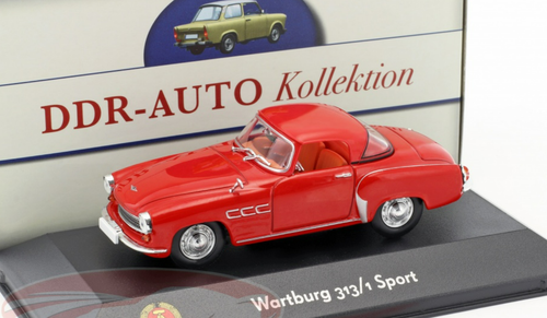 1/43 Atlas Wartburg 313/1 Sport (Red) Car Model