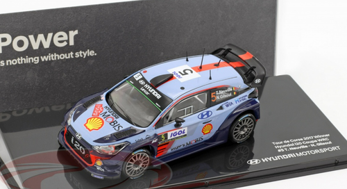 1/43 Ixo 2017 Hyundai i20 Coupe WRC #5 Winner Rallye Tour de Corse Hyundai Motorsport Thierry Neuville, Nicolas Gilsoul Car Model