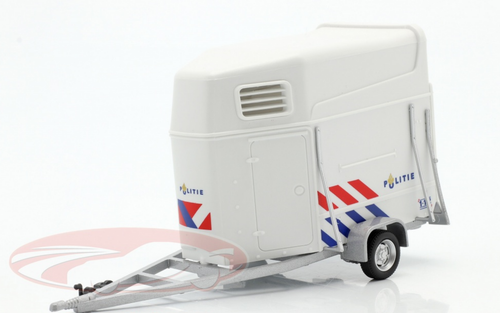 1/43 Cararama Horse Trailer Dutch Police White Model