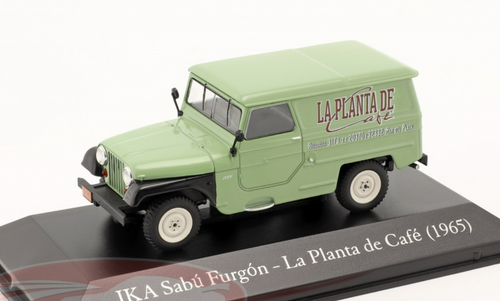 1/43 Hachette 1965 Jeep Willys IKA Sabu Furgon La Planta de Cafe (Light Green) Car Model