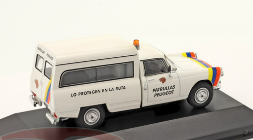 1/43 Hachette 1980 Peugeot 404 Cargo Patrullas (White) Car Model
