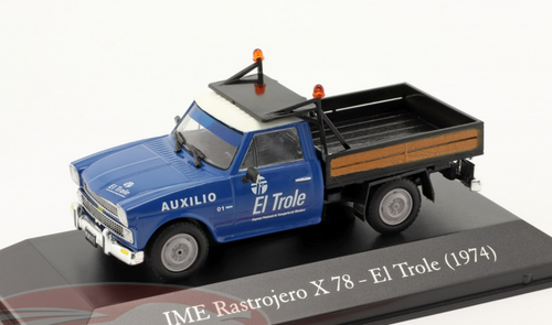 1/43 Hachette 1975 IME Rastrojero X78 Pick-Up El Trole (Blue) Car Model