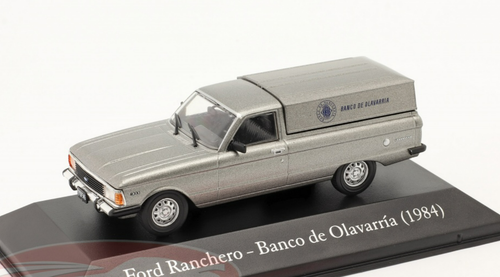 1/43 Hachette 1984 Ford Ranchero Banco de Olavarria (Silver Grey Metallic) Car Model