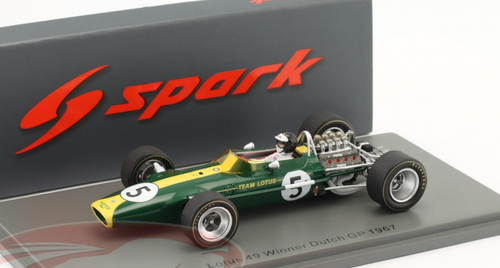 1/43 Spark 1967 Formula 1 Jim Clark Lotus 49 #5 Winner Netherlands GP Car Model