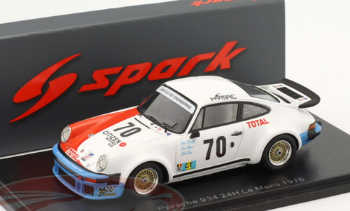 1/43 Spark 1976 Porsche 934 #70 24h LeMans Jean "Beurlys" Blaton, Nick Faure, John Goss Car Model