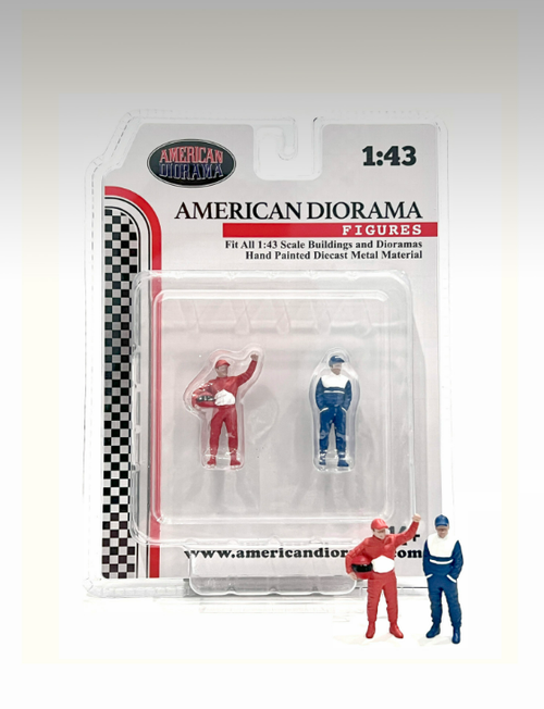 "Racing Legends" 90's Set of 2 Diecast Figures for 1/43 Scale Models by American Diorama