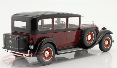 1/18 Modelcar Group 1928 Mercedes-Benz 460 Nürburg (Dark Red & Black) Car Model