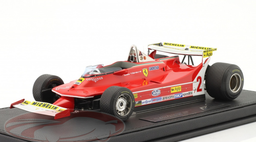 1/18 GP Replicas 1980 Formula 1 Gilles Villeneuve Ferrari 312T5 #2 5th Monaco GP Car Model