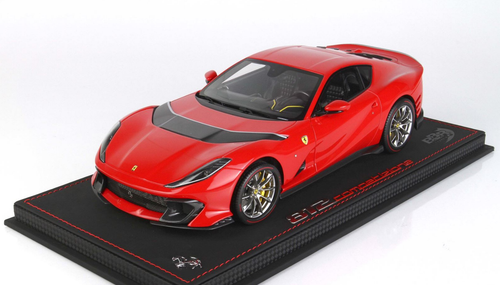 1/18 BBR 2021 Ferrari 812 Competizione (Rosso Corsa 322 Red) Resin Car Model Limited 48 Pieces