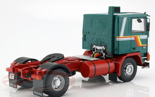 1/18 Road Kings 1977 Volvo F12 Tractor (Green, White & Red) Diecast Car Model