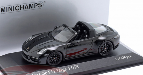 1/43 Minichamps 2022 Porsche 911 (992) Targa 4 GTS (Black) Car Model