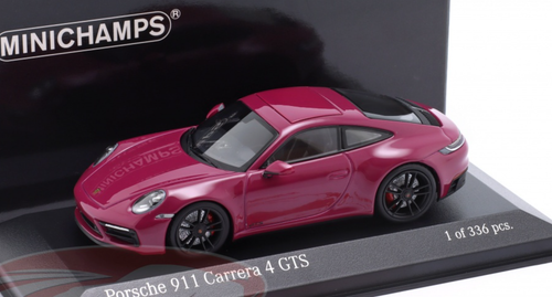 1/43 Minichamps 2021 Porsche 911 (992) Carrera 4 GTS (Ruby Red) Car Model