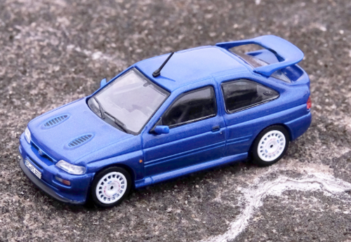 1/64 INNO FORD ESCORT RS COSWORTH Metallic Blue OZ (Left Hand Drive with OZ Rally Racing Wheels)