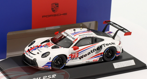 1/43 Dealer Edition 2021 Porsche 911 RSR #79 Winners Race Road Atlanta IMSA WeatherTech Racing Cooper MacNeil, Matt Campbell, Mathieu Jaminet Car Model