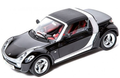 1/18 BBurago Smart Roadster (Black) Diecast Car Model