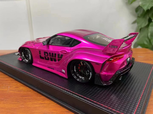 1/18 Runner Toyota Supra A90 Liberty Walk LB (Flash Pink) Resin Car Model Limited 20 Pieces