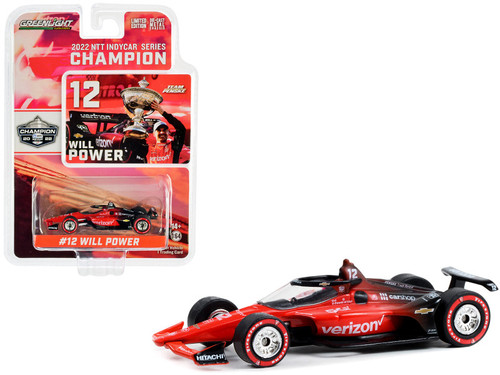 Dallara IndyCar #12 Will Power "Verizon 5G" Team Penske Champion "NTT IndyCar Series" (2022) 1/64 Diecast Model Car by Greenlight