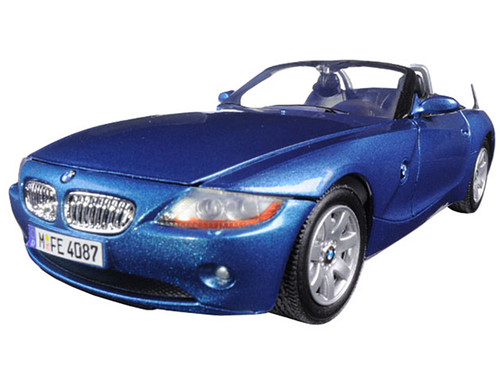 1/24 Motormax E85/E86 Z4 (2002–2008) BMW Z4 Convertible (Blue) Diecast Car Model