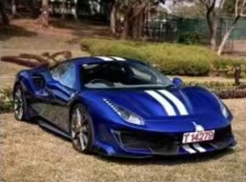  1/43 HH Model Ferrari 488 Matt Abu Dhabi Blue ( Limit 20 Pieces)