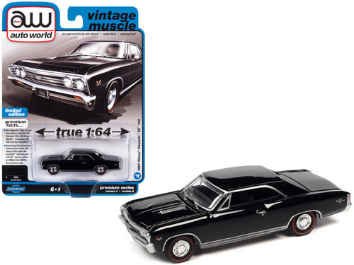 1/64 Auto World 1967 Chevrolet Chevelle SS 396 (Tuxedo Black) Diecast Car Model