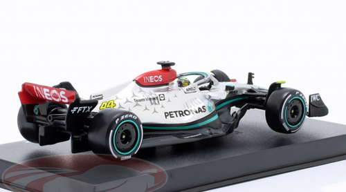 1/43 BBurago 2022 Formula 1 Lewis Hamilton Mercedes-AMG F1 W13 #44 Car Model Elite Edition