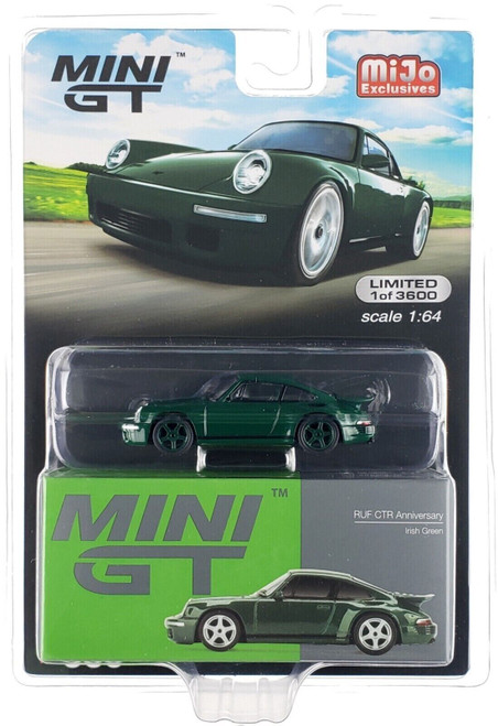 CHASE CAR 1/64 Mini GT Porsche 911 RUF CTR Anniversary Irish Green Diecast Car Model