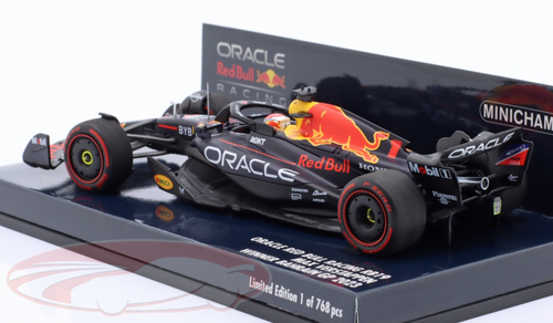 1/43 Minichamps 2023 Formula 1 Max Verstappen Red Bull RB19 #1 Winner Bahrain GP  Car Model