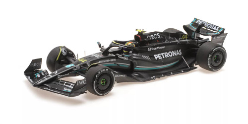 1/18 Minichamps 2023 Formula 1 Lewis Hamilton Mercedes-AMG F1 W14 #44 5th Bahrain GP Car Model