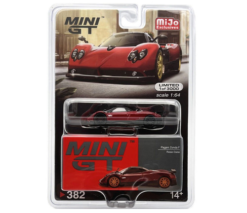 CHASE CAR 1/64 Mini GT Pagani Zonda F Rosso Dubai Diecast