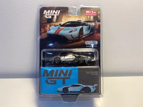 DAMAGED AS-IS CHASE CAR 1/64 Mini GT Ford GT MK II #15 (Silver & Orange) Diecast Car Model