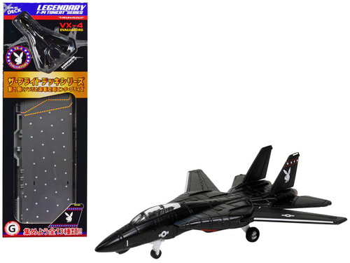 Grumman F-14 Tomcat Fighter Aircraft "VX-4 Evaluators" and Section G of USS Enterprise (CVN-65) Aircraft Carrier Display Deck "Legendary F-14 Tomcat" Series 1/200 Diecast Model by Forces of Valor