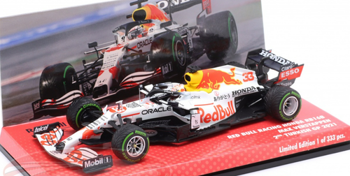 1/43 Minichamps 2021 Formula 1 Max Verstappen Red Bull RB16B #33 2nd Turkey GP Car Model