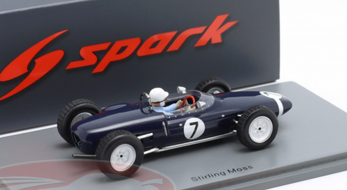 1/43 Spark 1961 Formula 1 Stirling Moss Lotus 18-21 #7 Winner German GP Car Model