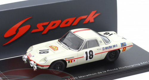 1/43 Spark 1968 Mazda Cosmo Sport 110S #18 Marathon de la Route Car Model