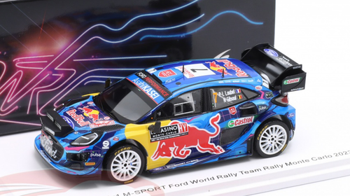 1/43 Spark Ford Puma Rally1 No.7 M-SPORT Ford World Rally  Team Rally Monte Carlo 2023 P-L. Loubet - N. Gilsoul (With Night Lights) Car Model