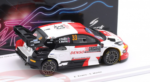 1/43 Spark TOYOTA GR Yaris Rally1 HYBRID No.33 TOYOTA GAZOO Racing WRT 4th Rally Monte Carlo 2023 E. Evans - S. Martin Car Model