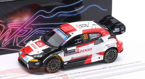 1/43 Spark TOYOTA GR Yaris Rally1 HYBRID No.33 TOYOTA GAZOO Racing WRT 4th Rally Monte Carlo 2023 E. Evans - S. Martin Car Model