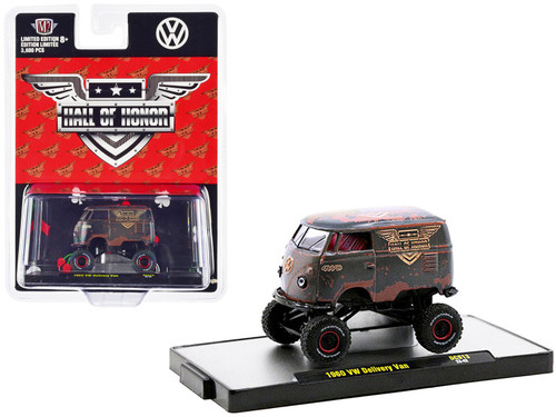 1960 Volkswagen Delivery Van 4x4 Gray Rusted "Hall of Honor" Limited Edition to 3600 Pieces Worldwide 1/64 Diecast Model Car by M2 Machines