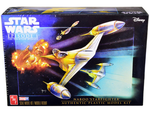 Skill 2 Model Kit Naboo Starfighter Spaceship "Star Wars: Episode I - The Phantom Menace" (1999) Movie 1/48 Scale Model by AMT